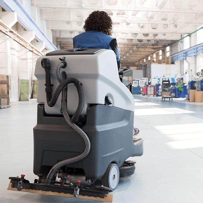 pressure washing commercial facility maintenance floor cleaner machine in warehouse factory